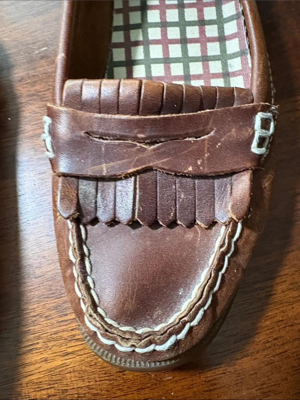 Sperry Women's Brown Leather Fringe Loafers Size 7.5